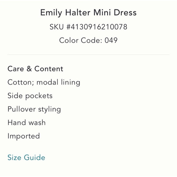 NEW Anthropologie Plus Size Emily Halter Mini Dress Blue Pockets Halter 3X $140 - Picture 8 of 16